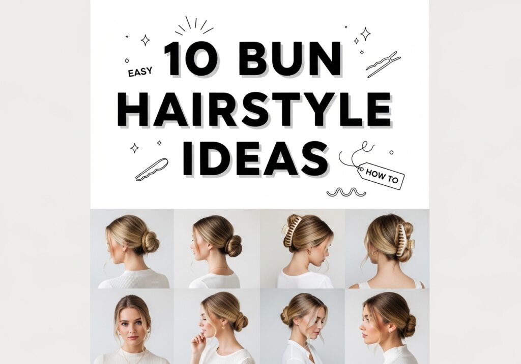 Clean Girl Bun Hairstyle Ideas