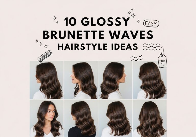Glossy Brunette Waves Hairstyle Ideas