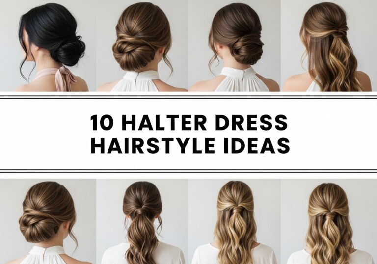 Halter Dress Hairstyle Ideas
