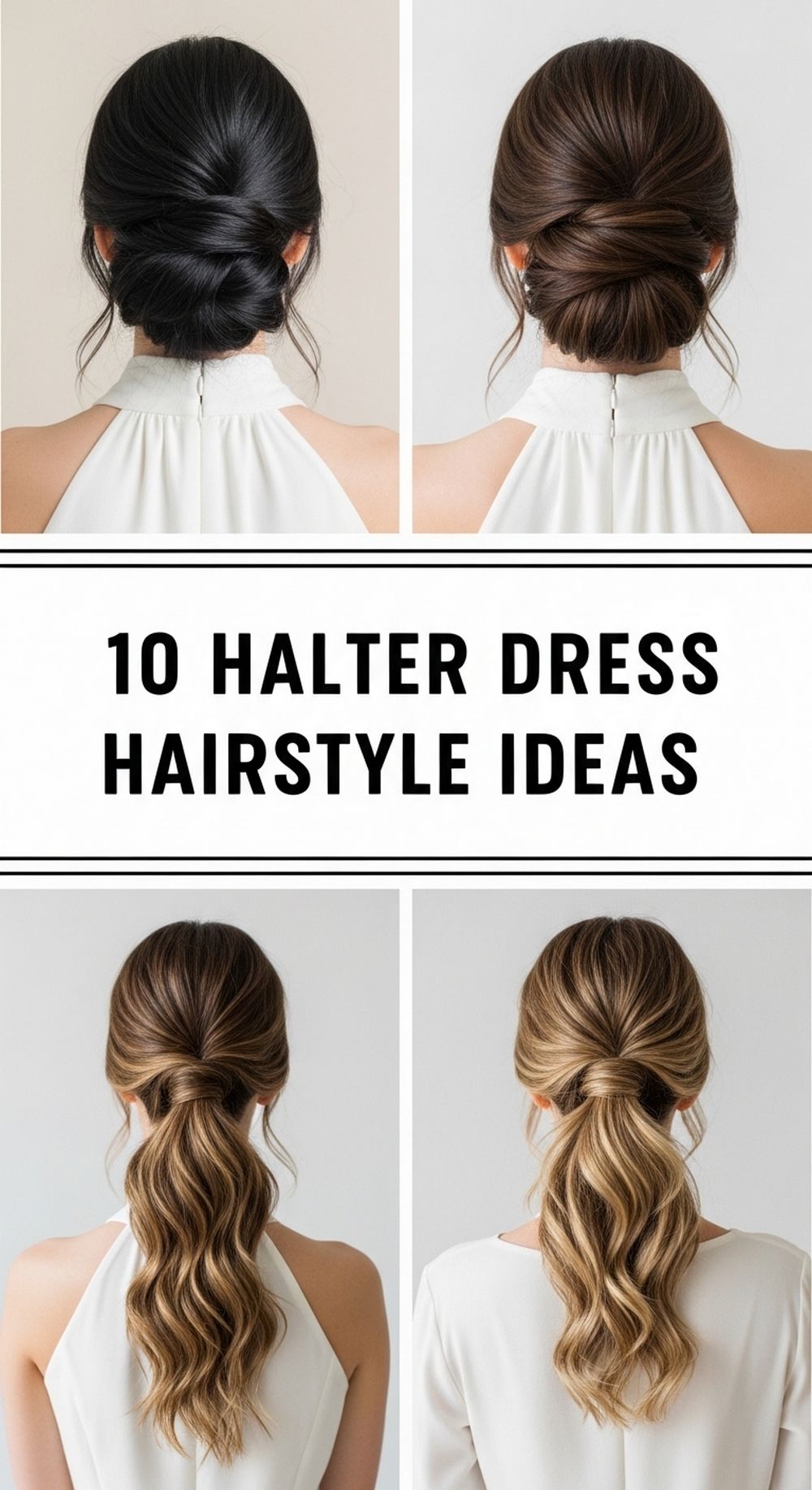Halter Dress Hairstyle Ideas