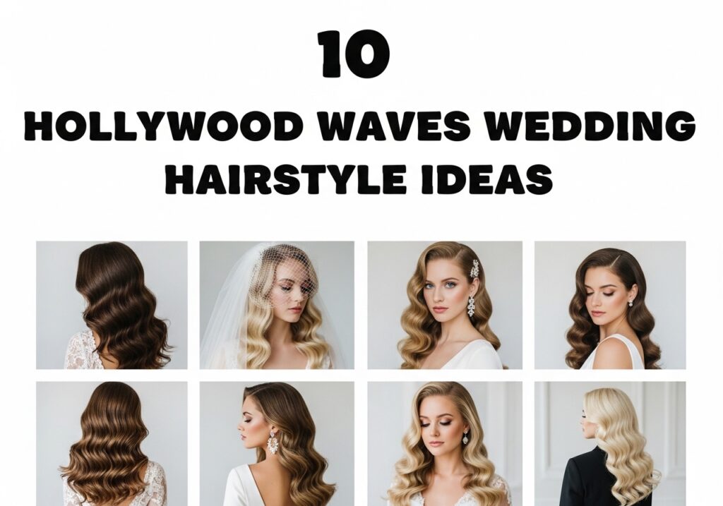 Hollywood Waves Wedding Hairstyle Ideas