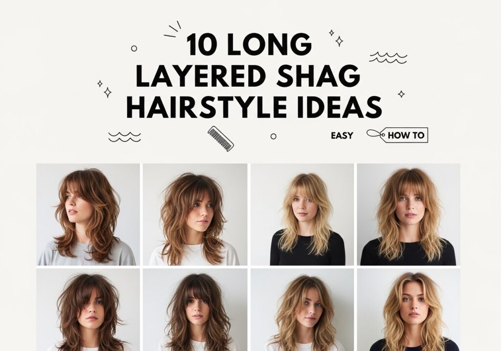 Long Layered Shag Hairstyle Ideas