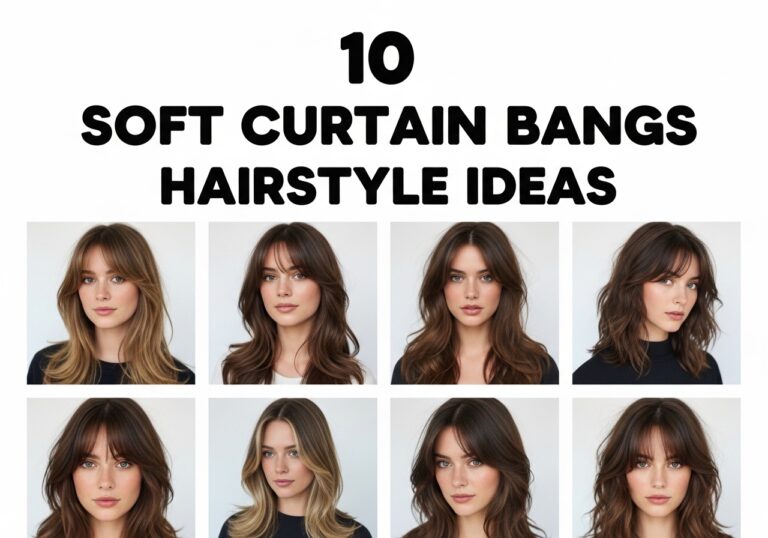 Soft Curtain Bangs Hairstyle Ideas