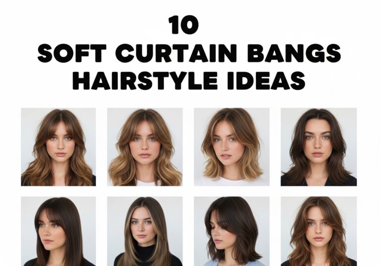 Soft Curtain Bangs Hairstyle Ideas