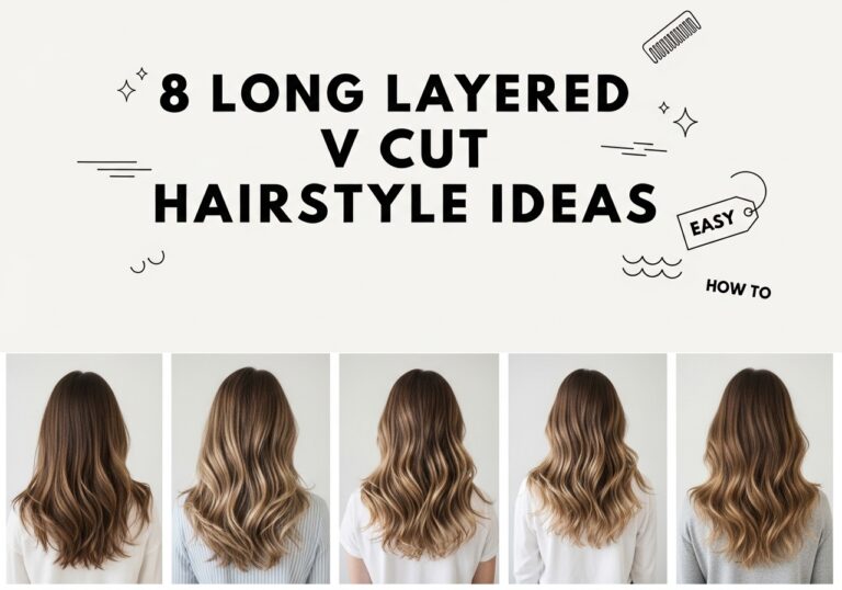 Long Layered V Cut Hairstyle Ideas