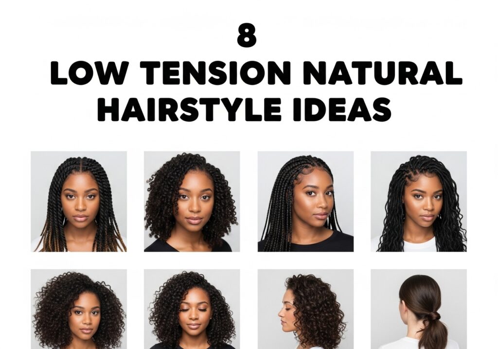 Low Tension Natural Hairstyle Ideas