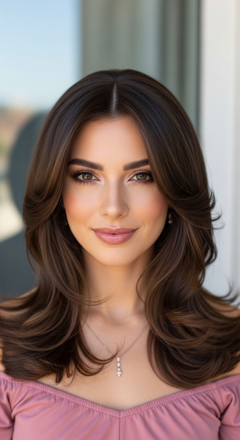 s Blowout with Face-Framing Layers Hairstyle