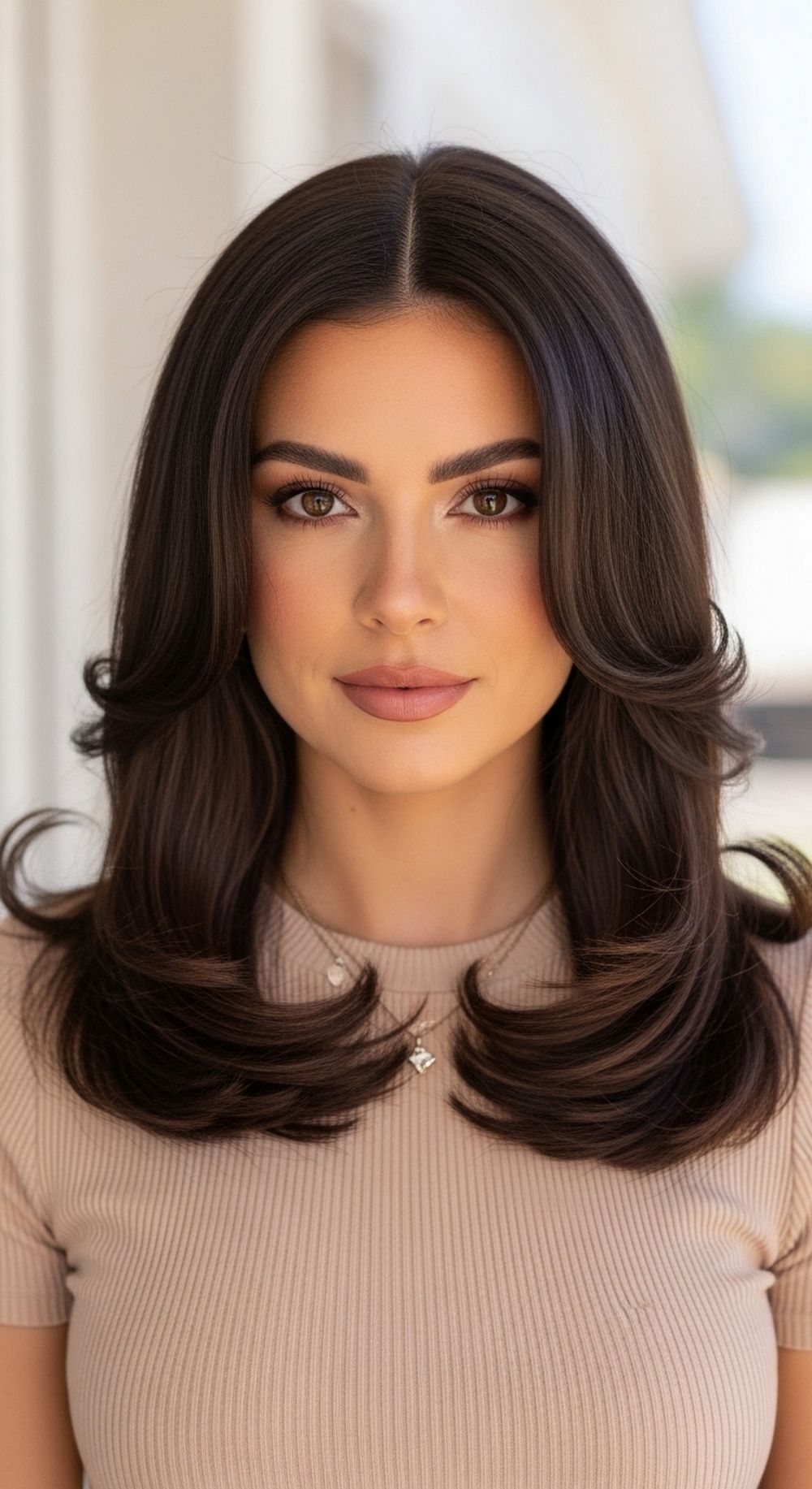 s Blowout with Flipped Ends Hairstyle