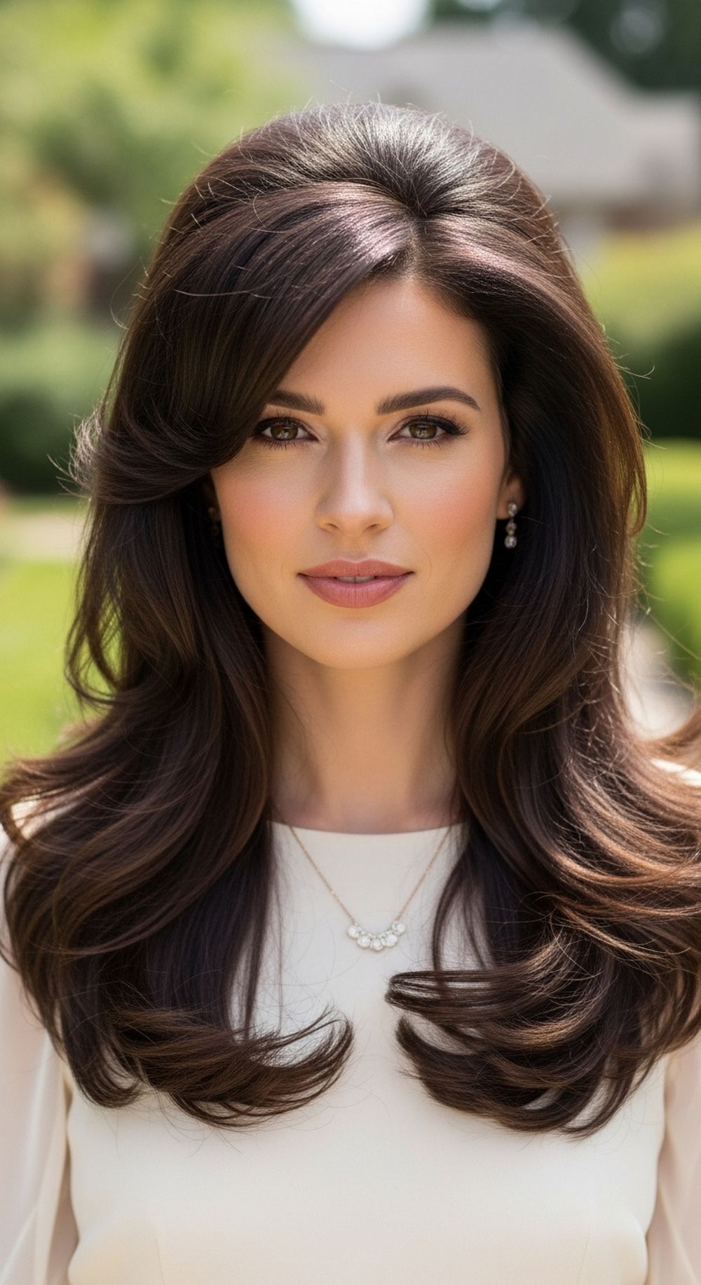 s Supermodel Blowout Long Hair Hairstyle