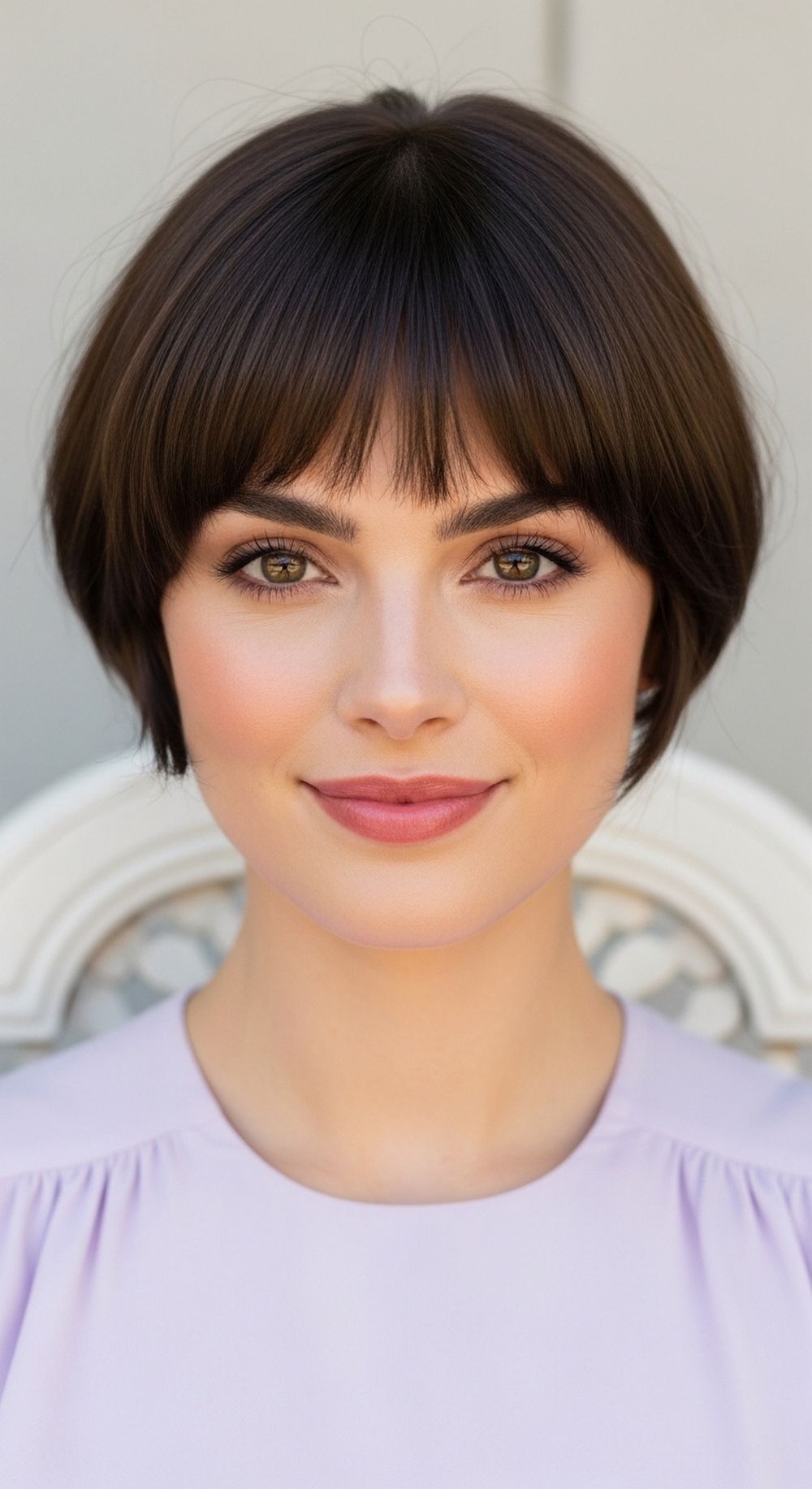 Airy Bowl Bangs Hairstyle