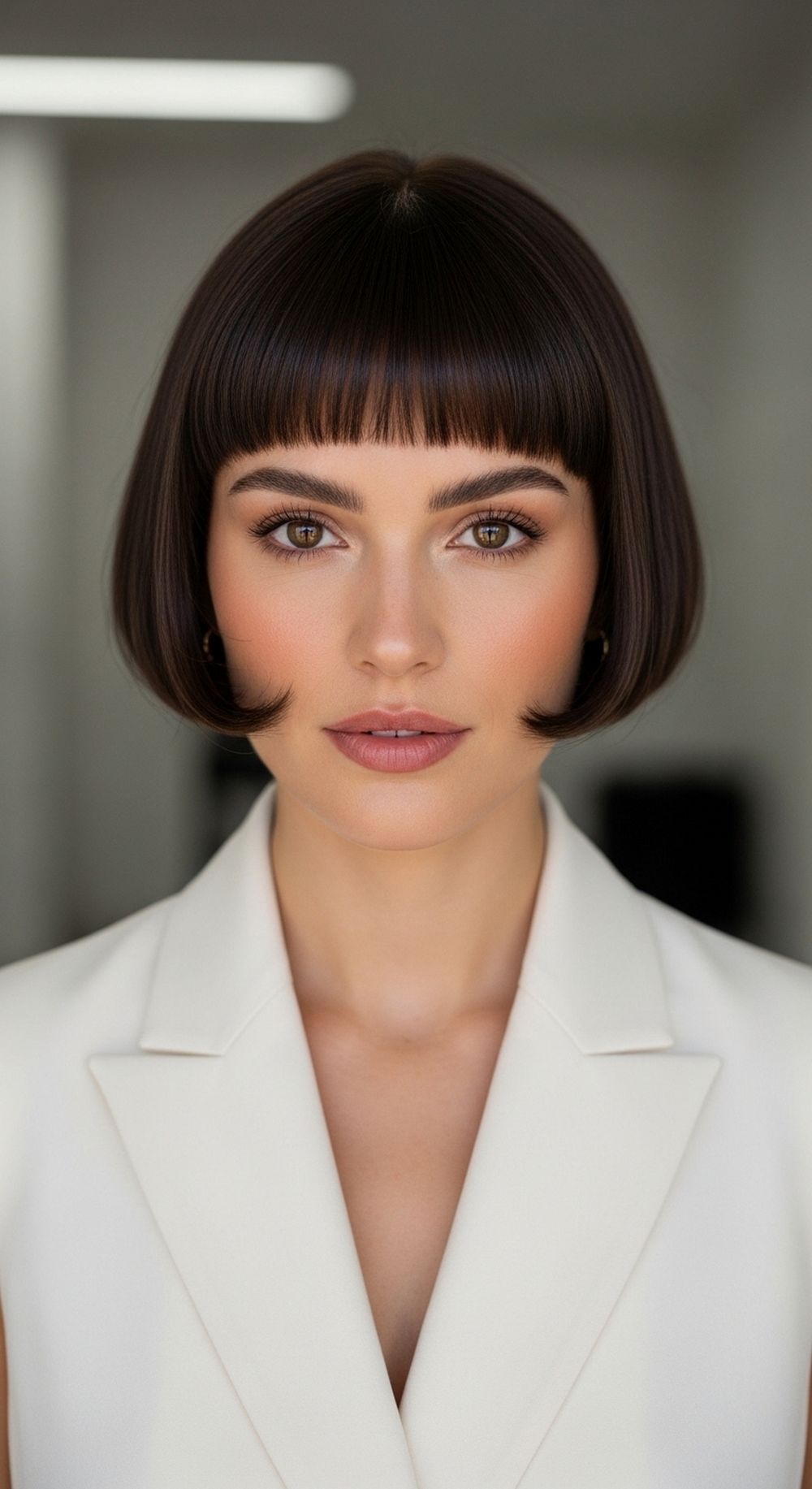 Bowl Bangs with Bob Hairstyle