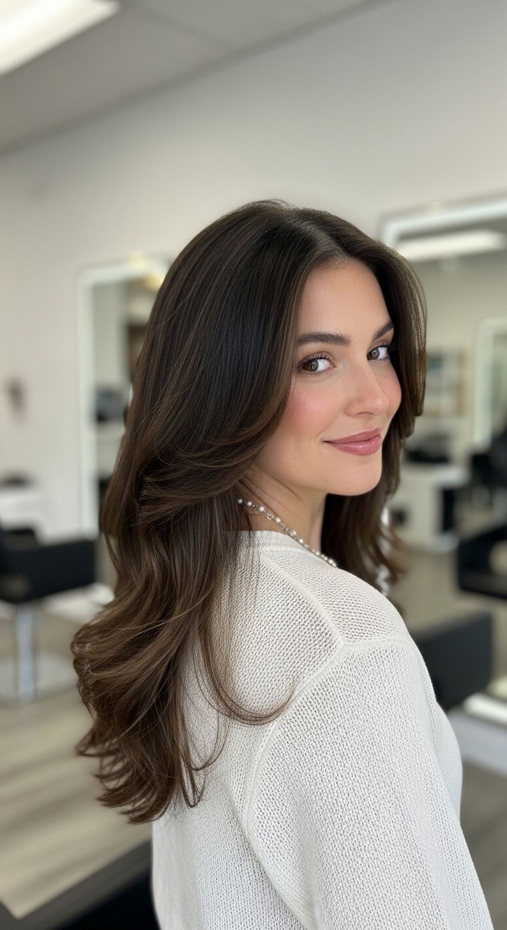 Classic Soft Long Layered U Cut Hairstyle