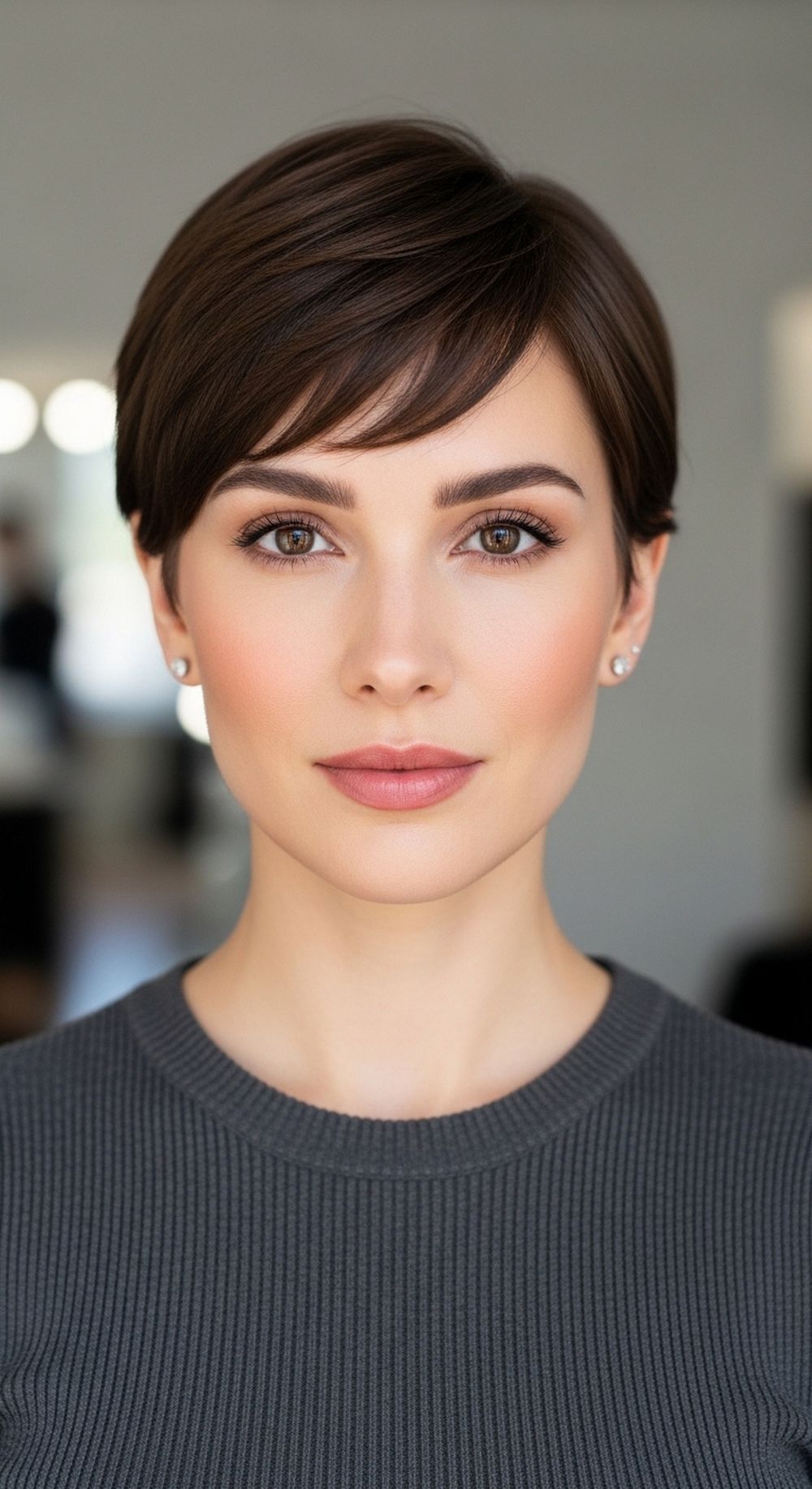 Cropped Mod-Beatnik Pixie Hairstyle