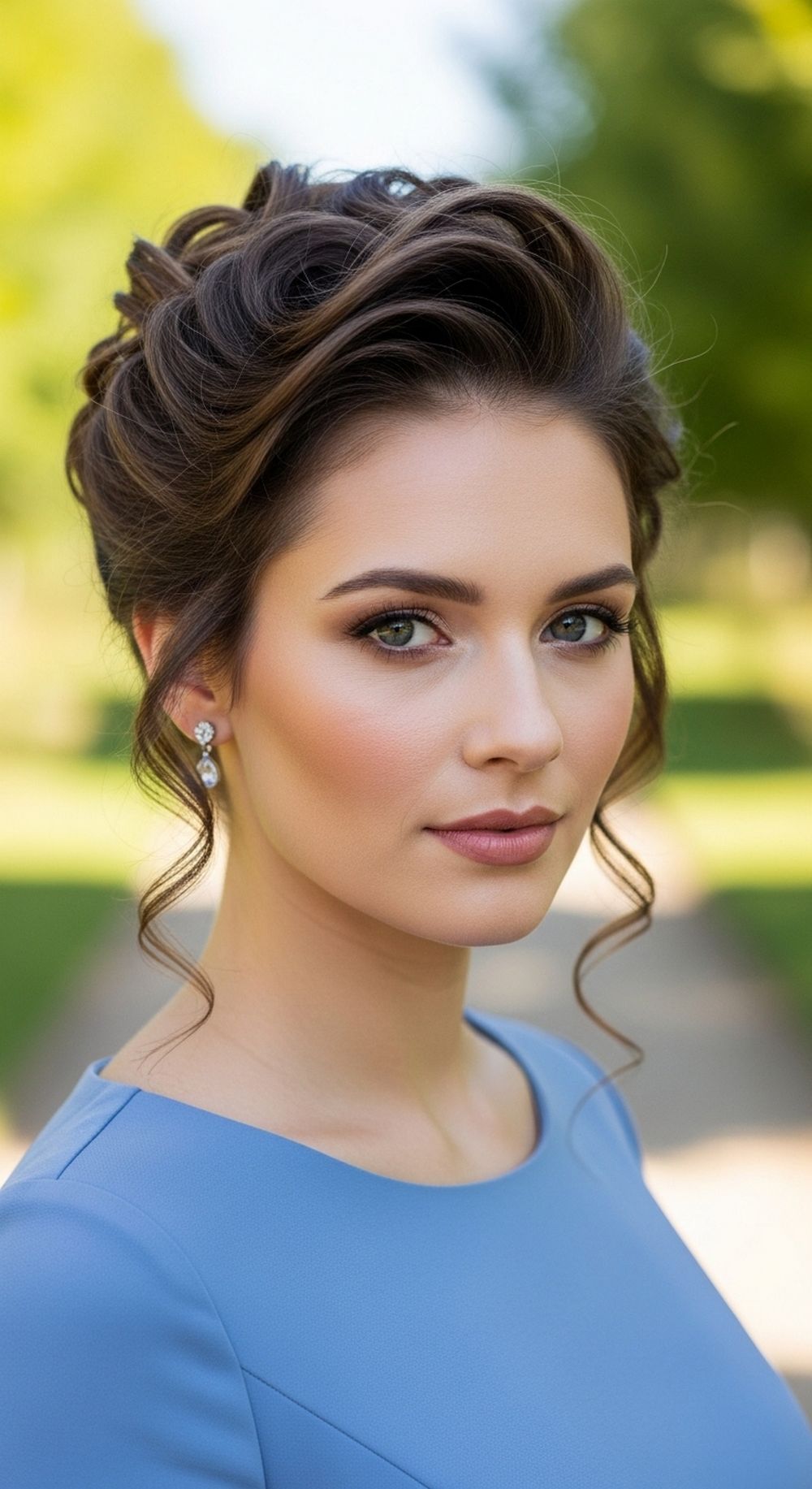 Formal Sculptural Updo Curls Hairstyle