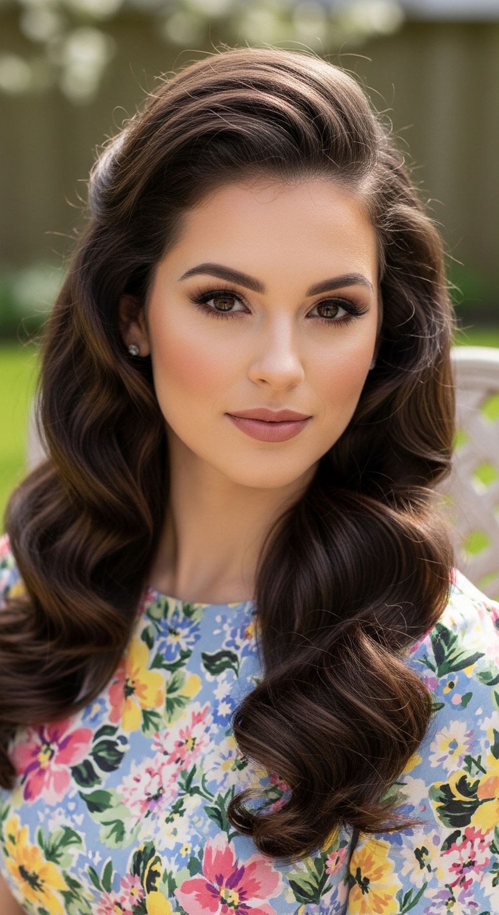 Half-Up Sculptural Curls Hairstyle