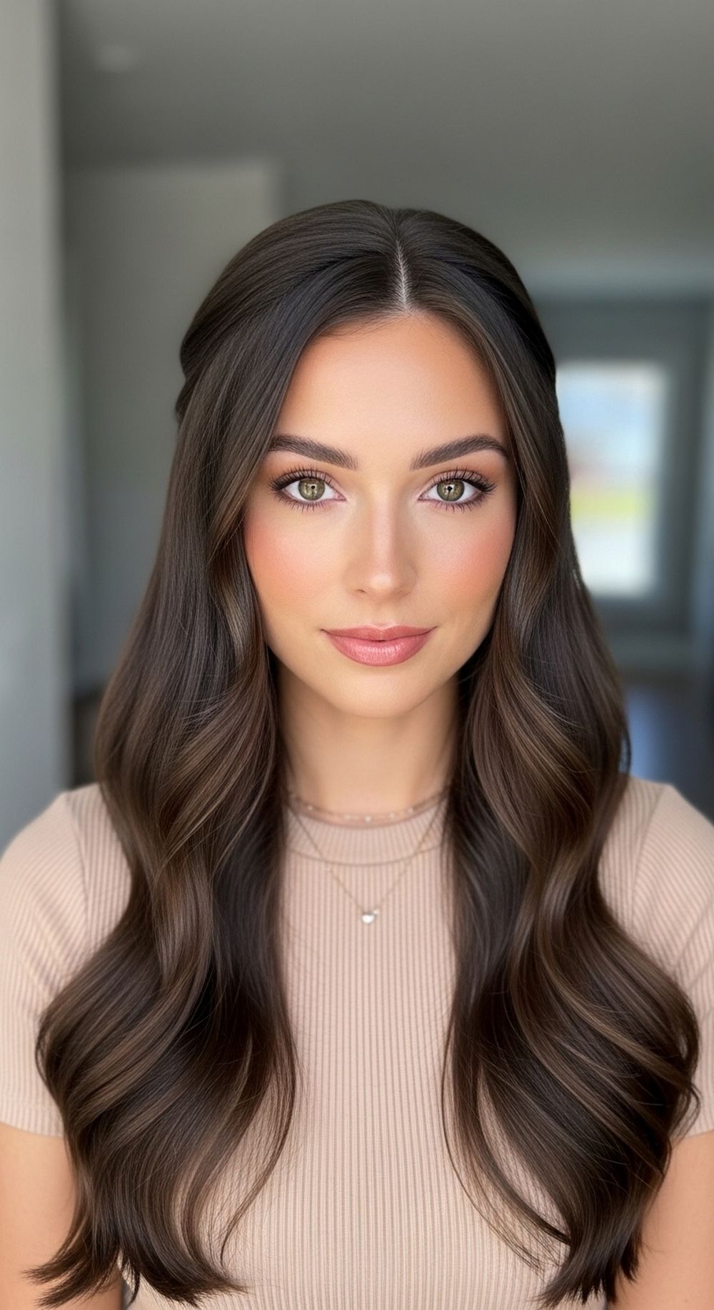 Half Up Twisted Front Pieces Hairstyle