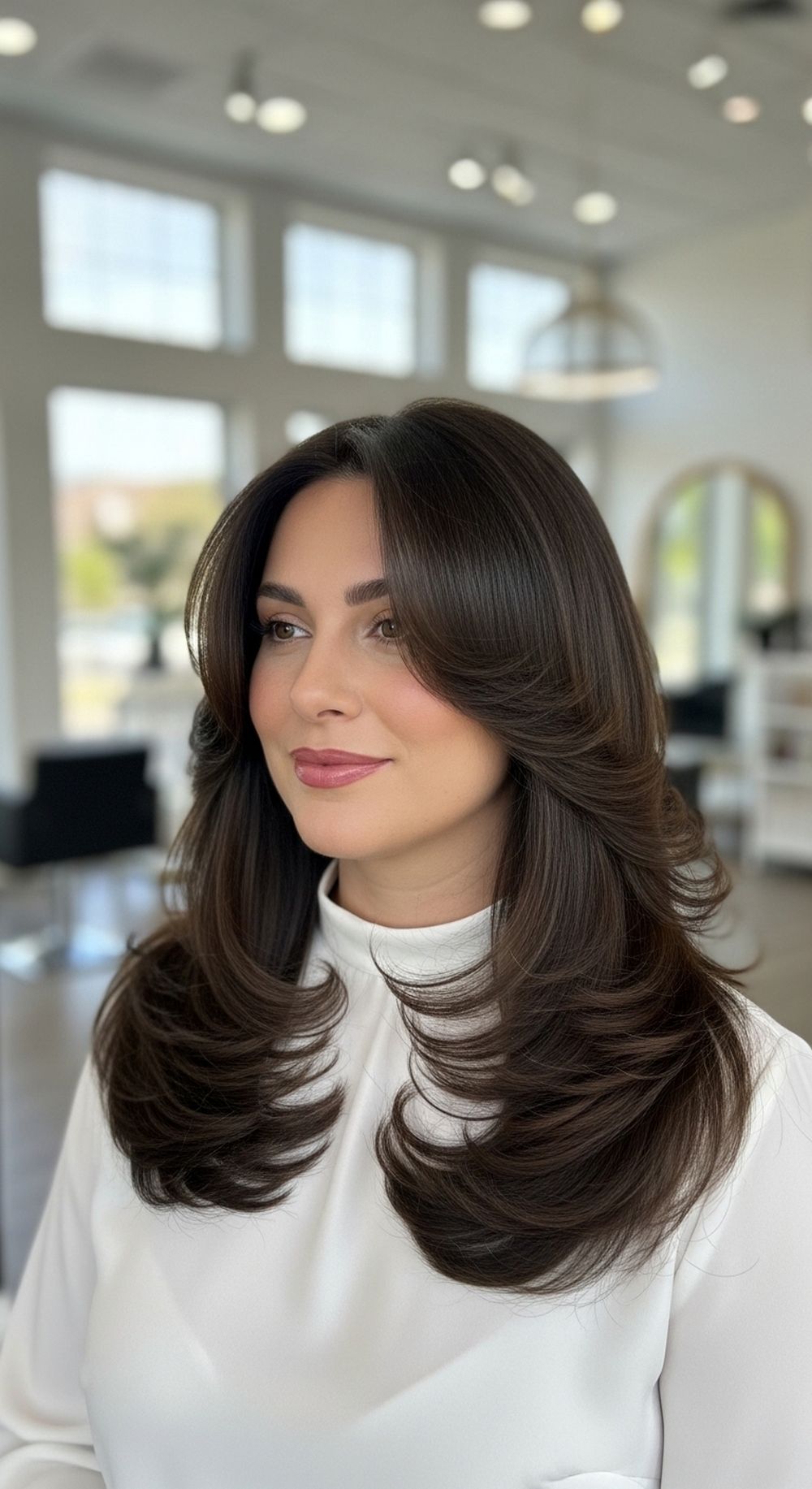 Long Layered U Cut for Thick Hair Hairstyle