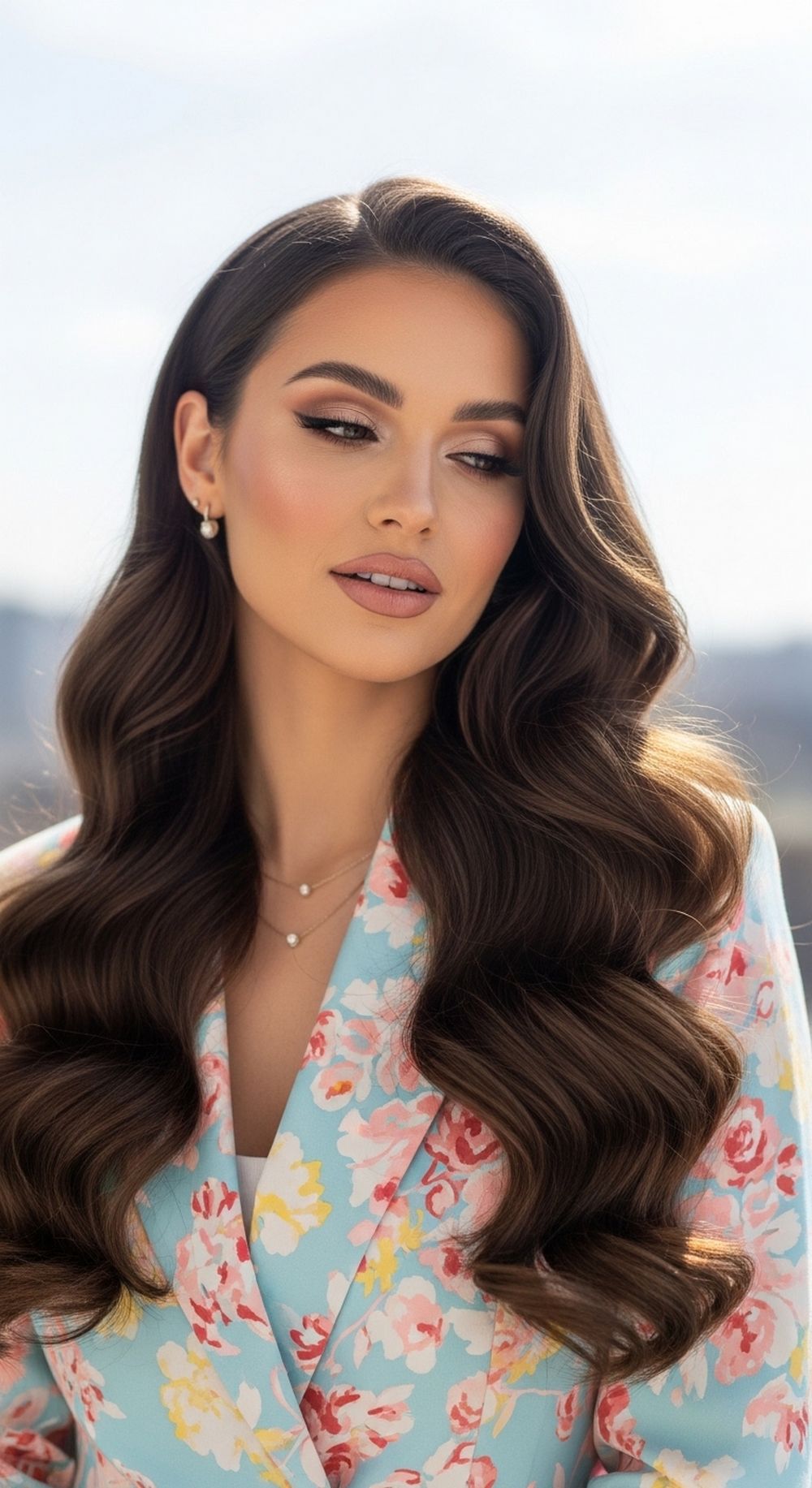 Long Romantic Waves Bouncy Blowout Hairstyle