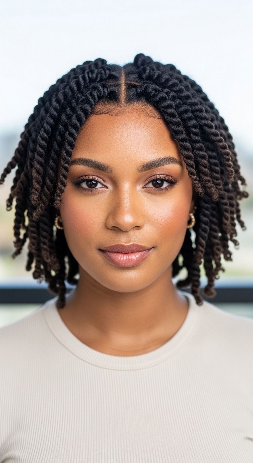 Mini Twists with Free Ends Hairstyle
