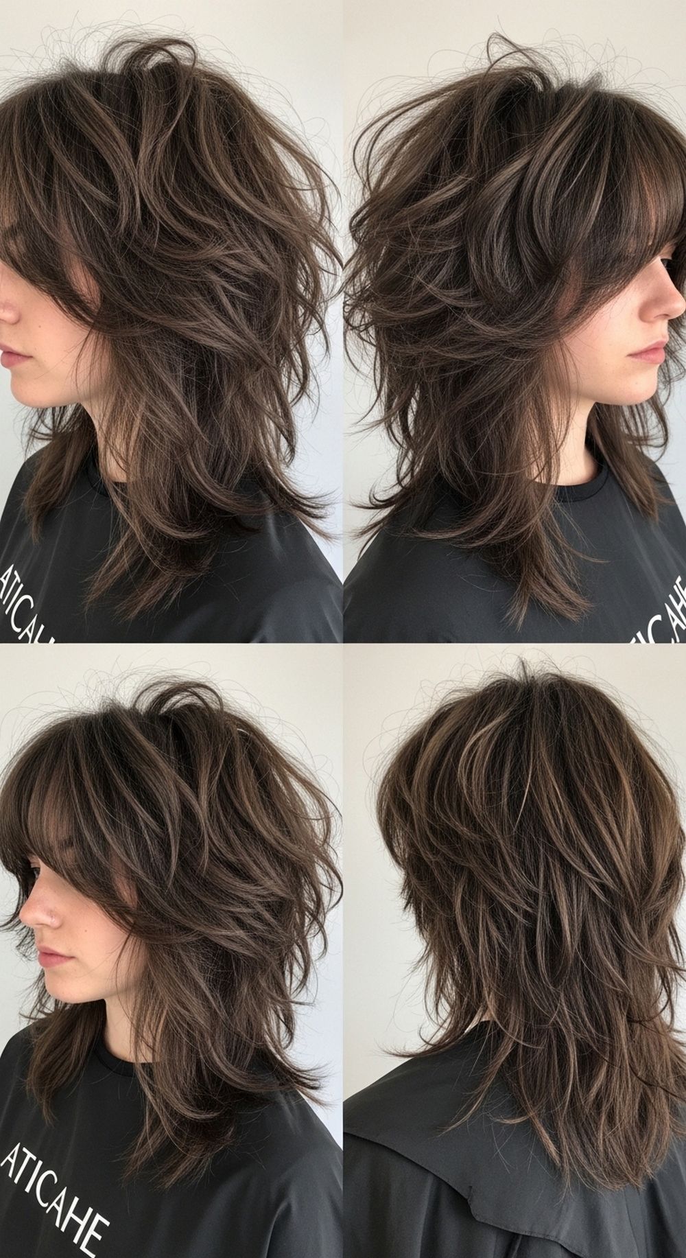 Shag-Inspired Textured Long Hair Cut Hairstyle
