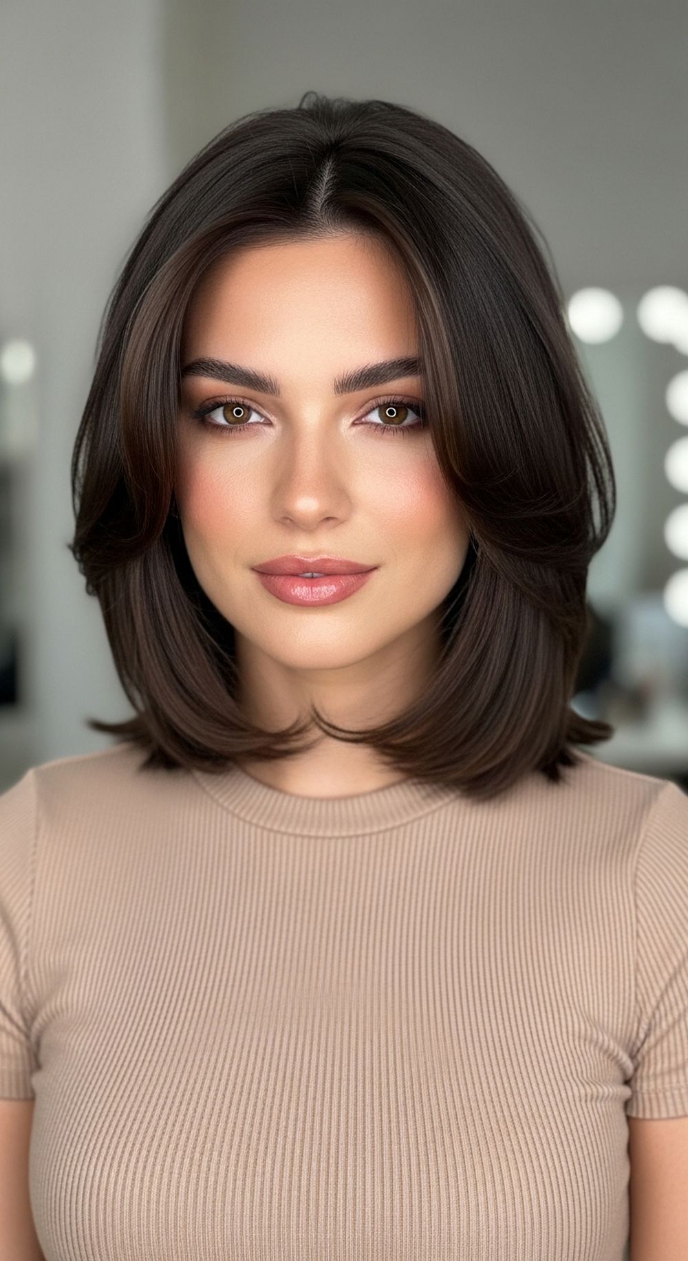 Shoulder-Length Hush Cut Hairstyle