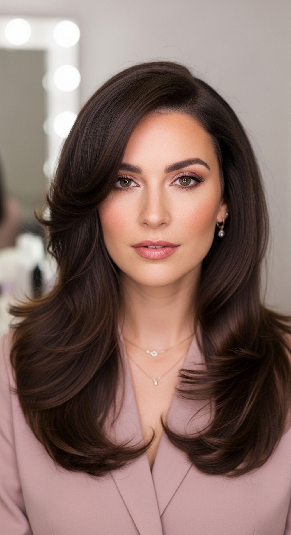 Side-Part s Blowout Long Hair Hairstyle