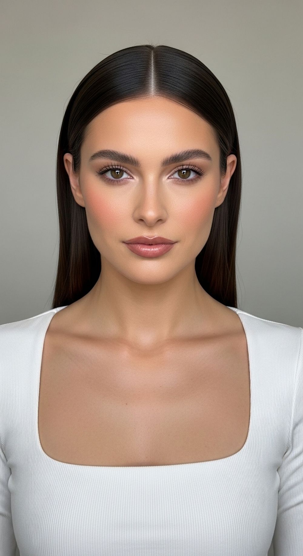 Sleek Center Part s Hairstyle