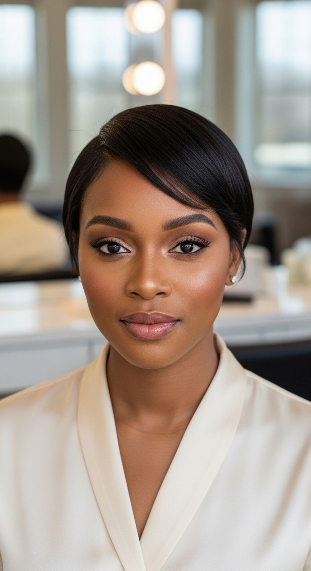 Sleek Side-Part Pixie Haircut Hairstyle