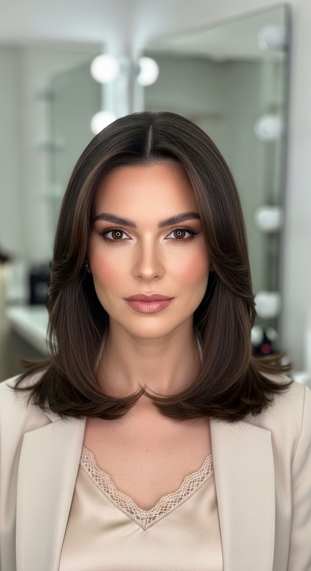 Sleek Soft Wolf Cut Hairstyle