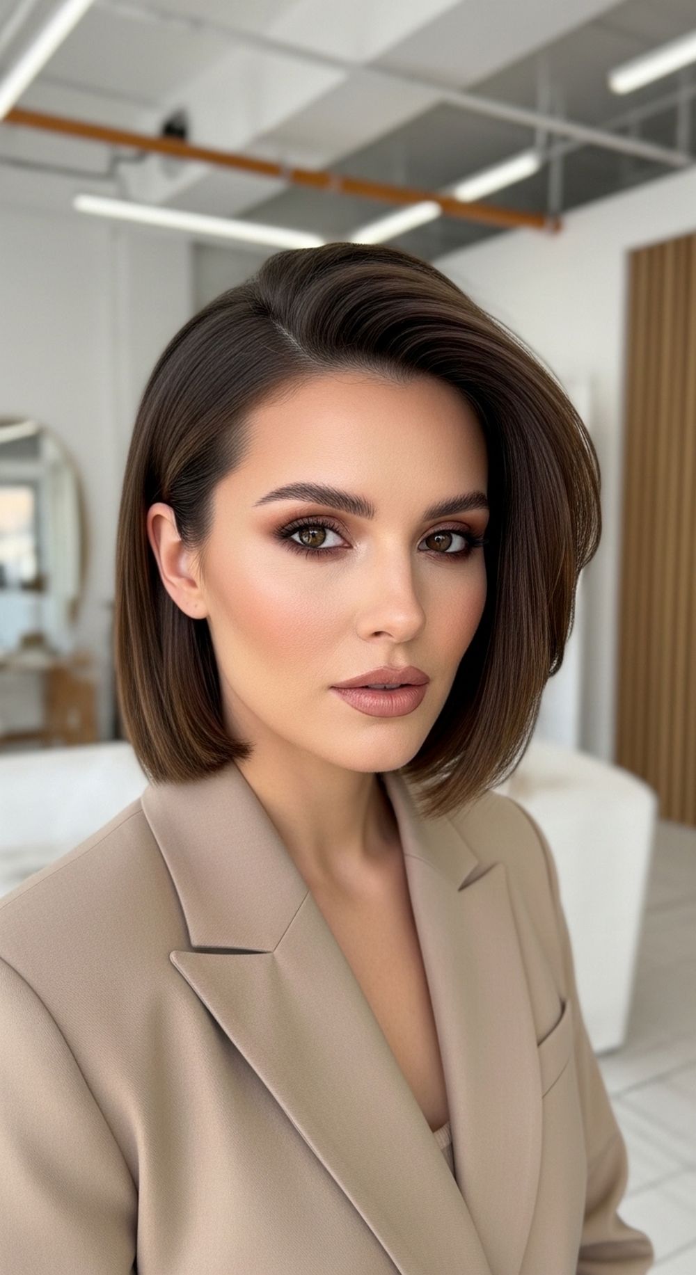 Sleek Tapered Heartthrob Bixie Hairstyle