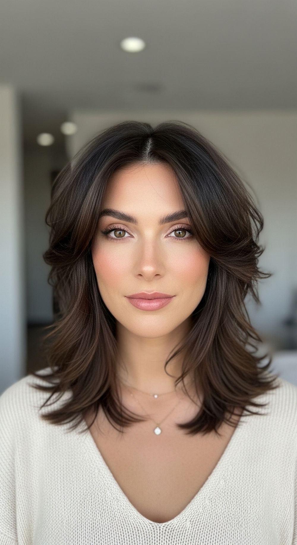 Soft Shoulder-Length Shaggy Layers Hairstyle