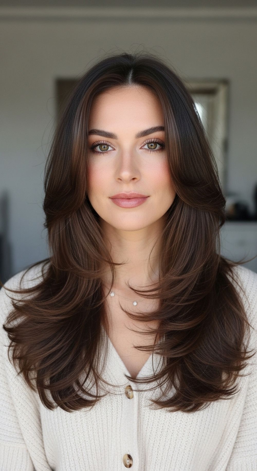 Soft Textured Long Layers Hairstyle