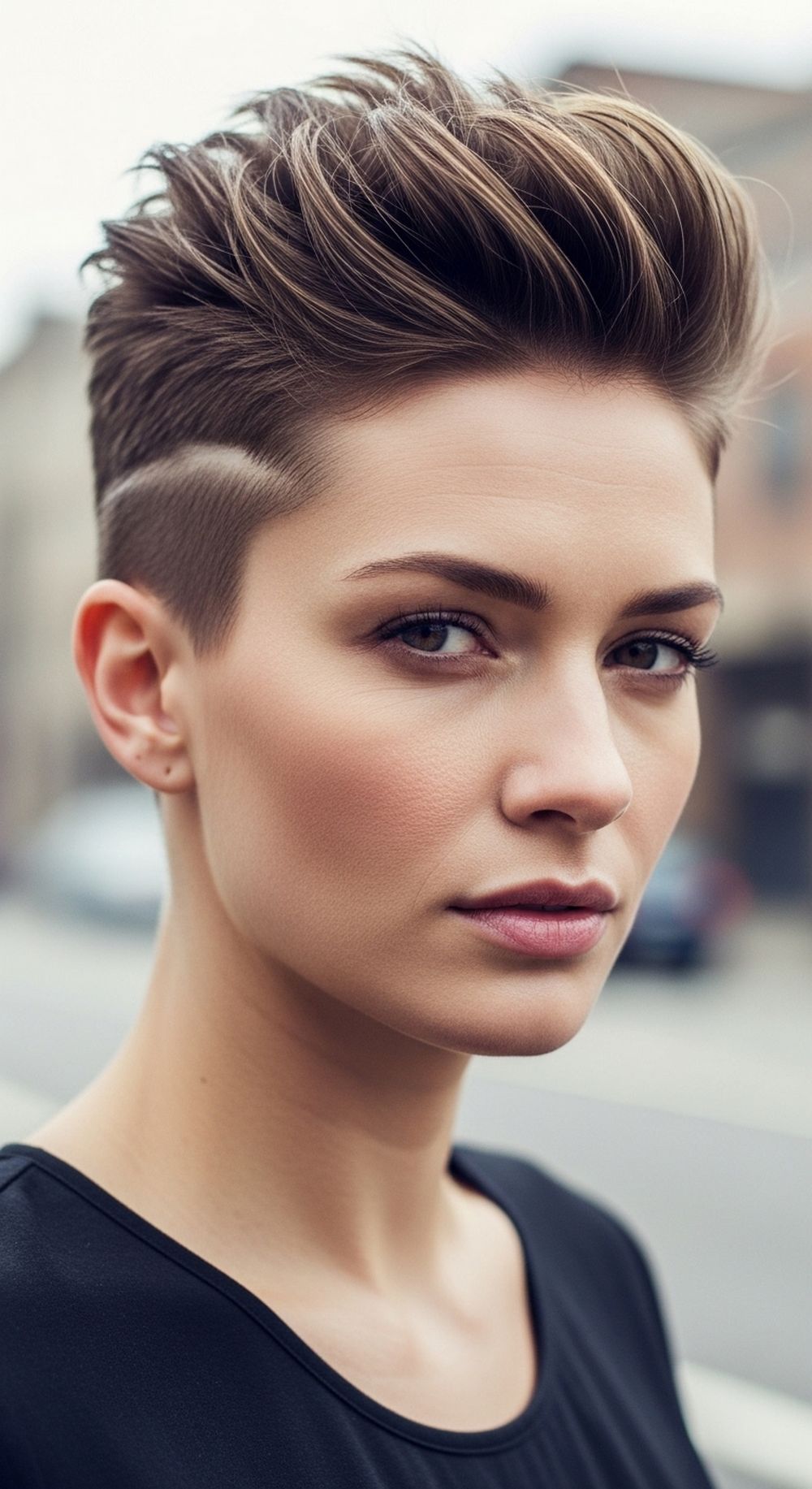 Textured Crop Stud Hairstyle