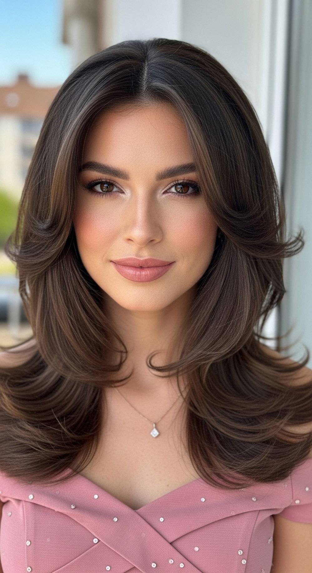 Textured Long Hair with Face-Framing Pieces Hairstyle