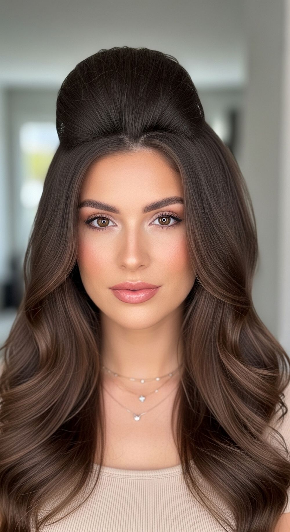 Voluminous s Blowout with Crown Lift Hairstyle