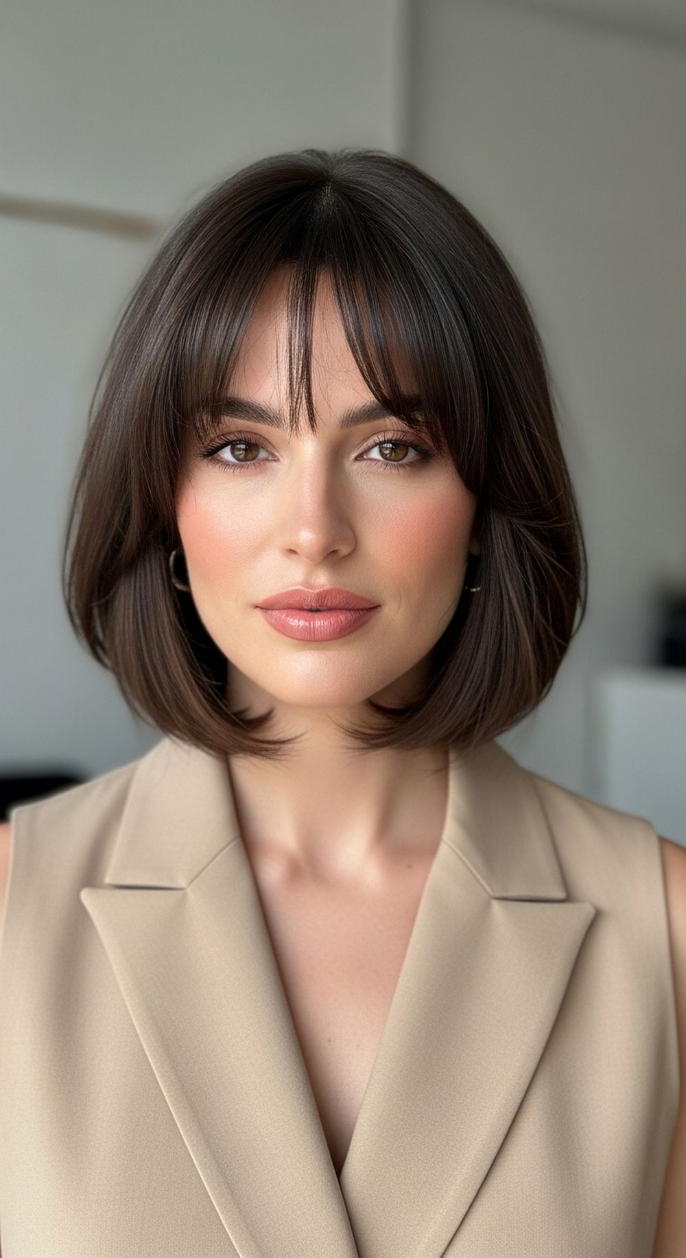 Wispy Bangs Bob Hairstyle