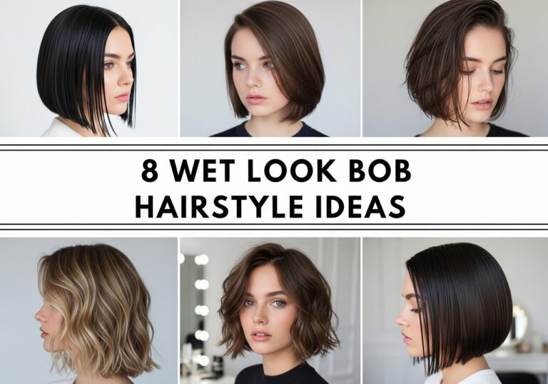 Wet Look Bob Hairstyle Ideas