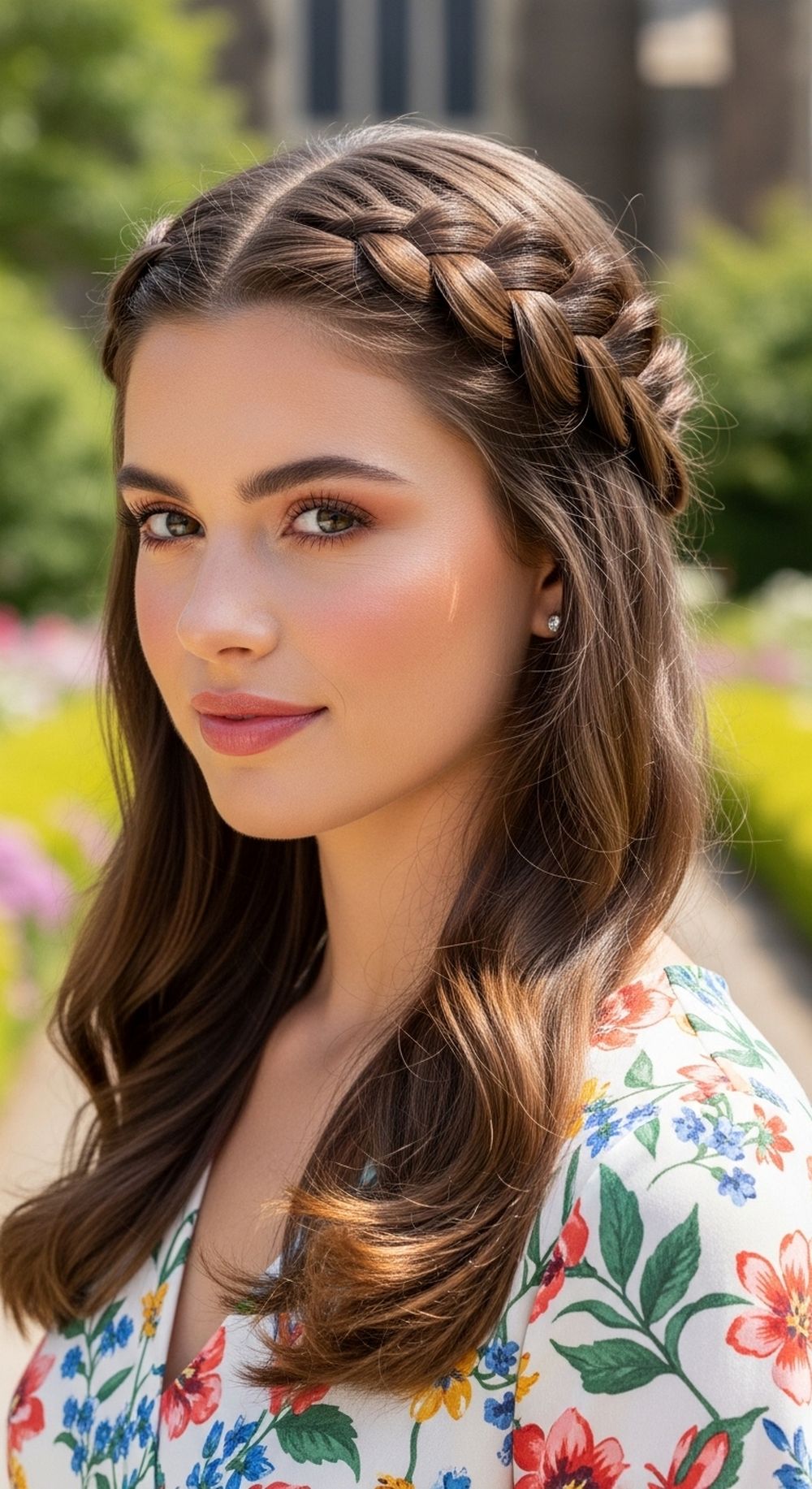 Braided Crown Confirmation Hairstyle