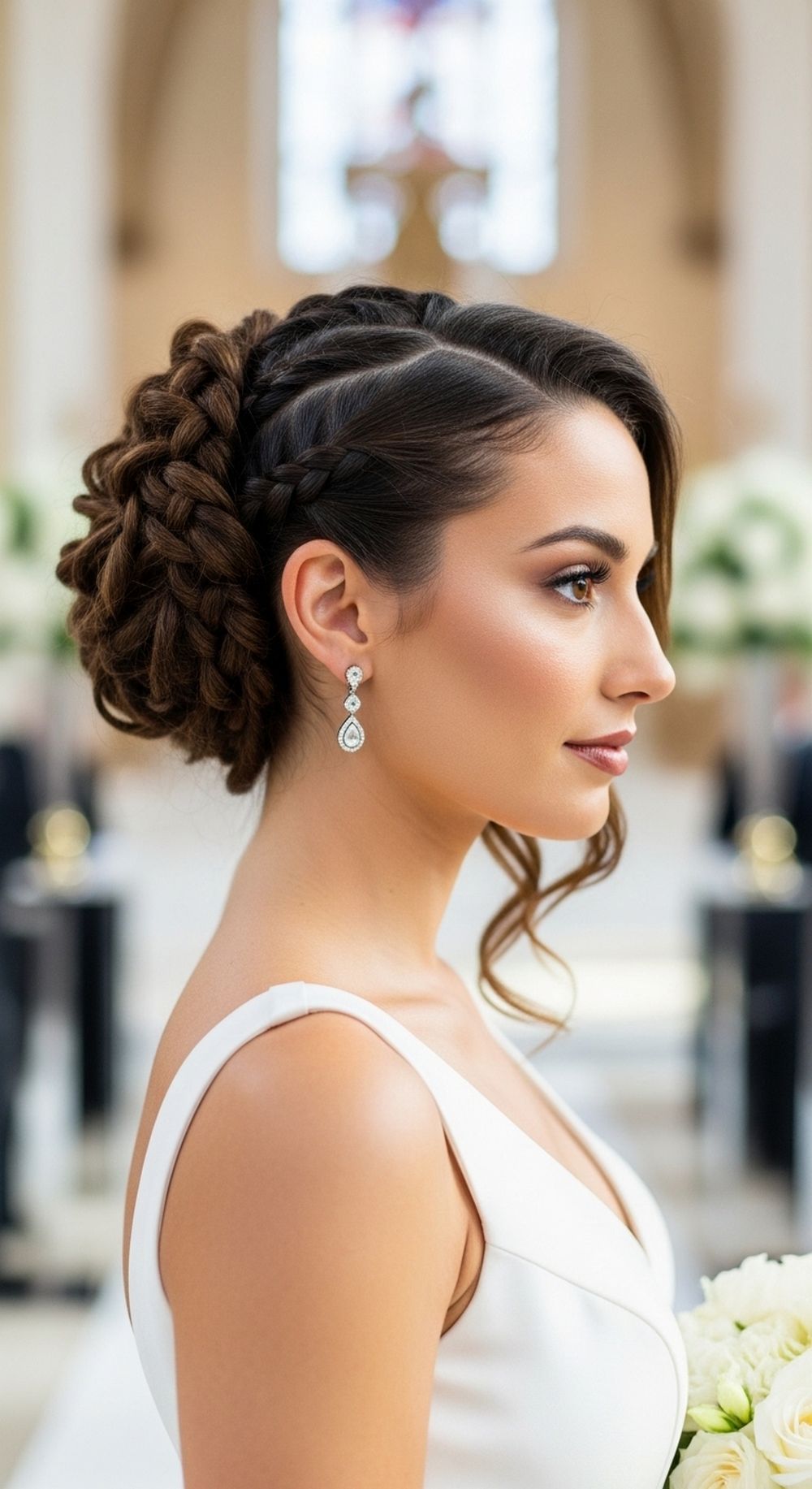Braided Locs Updo Bridal Hairstyle