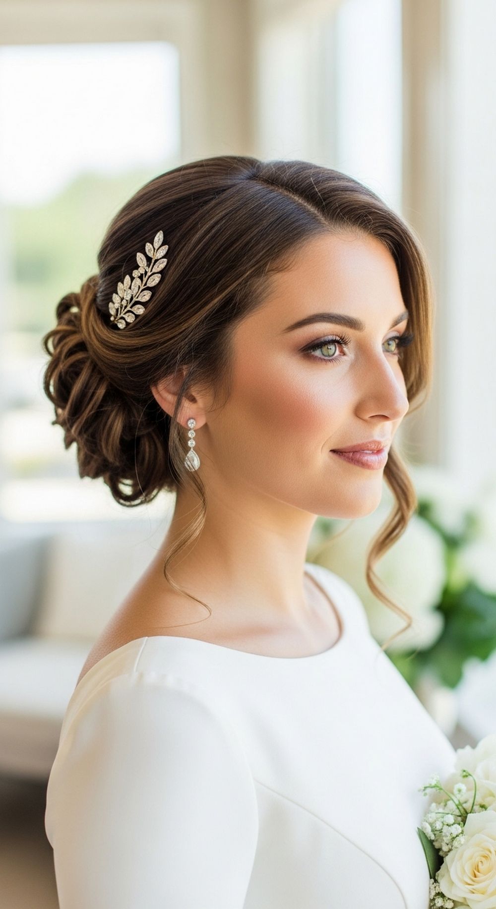Classic Low Bun Bridal Locs Hairstyle