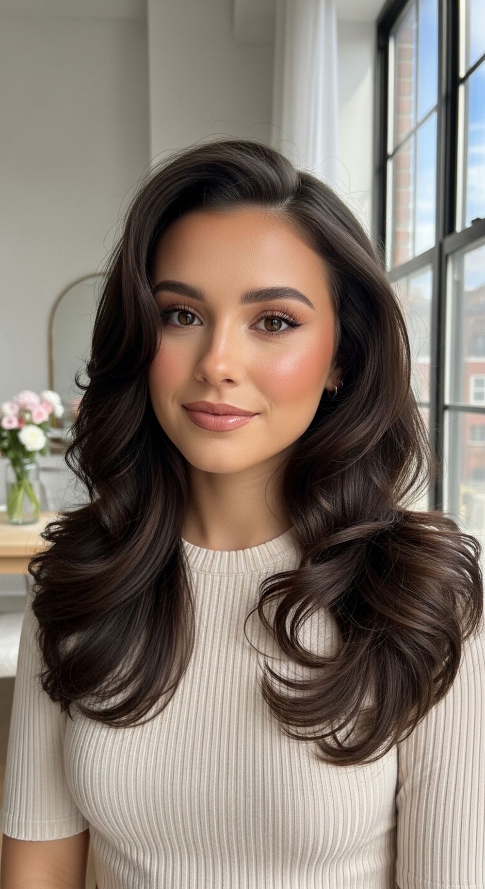 Defined Round Sculptural Curls Hairstyle