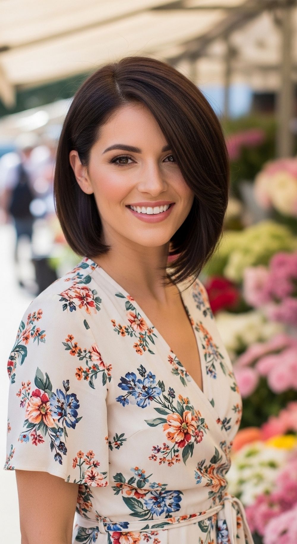 Graduated Bob with Side Part Hairstyle