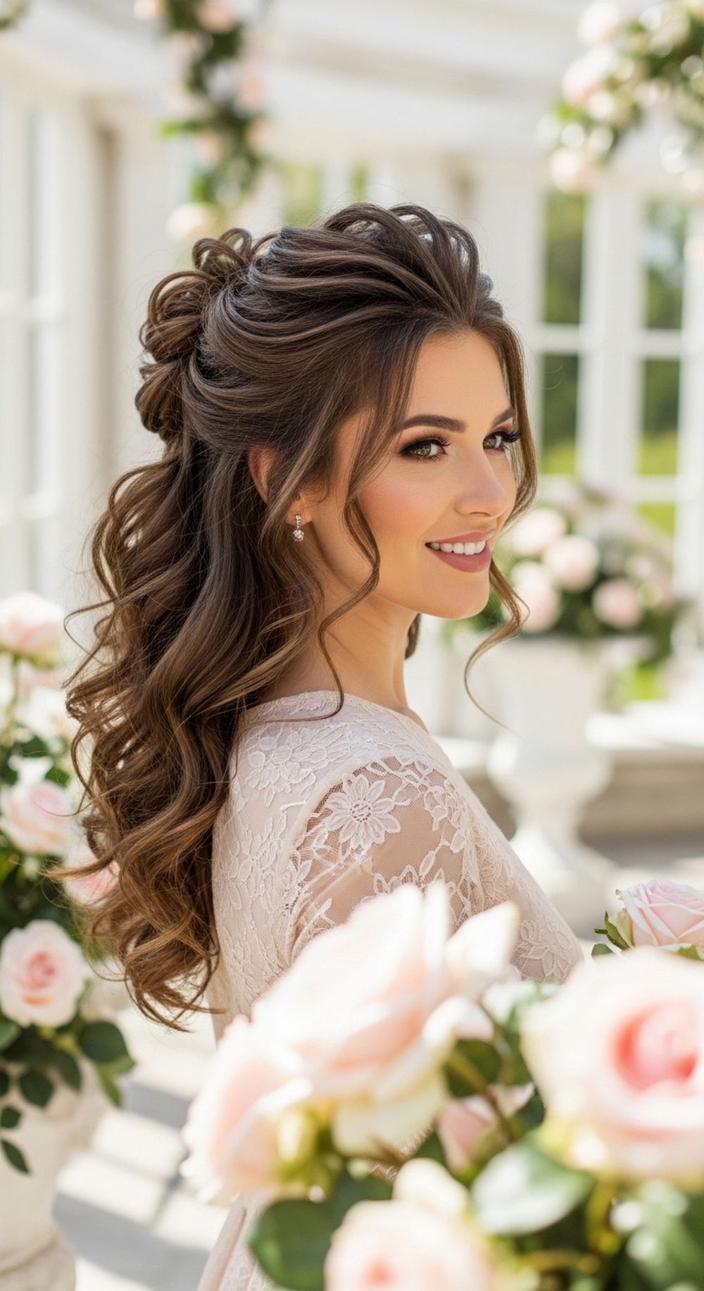 Half-Up Romantic Curls Hairstyle