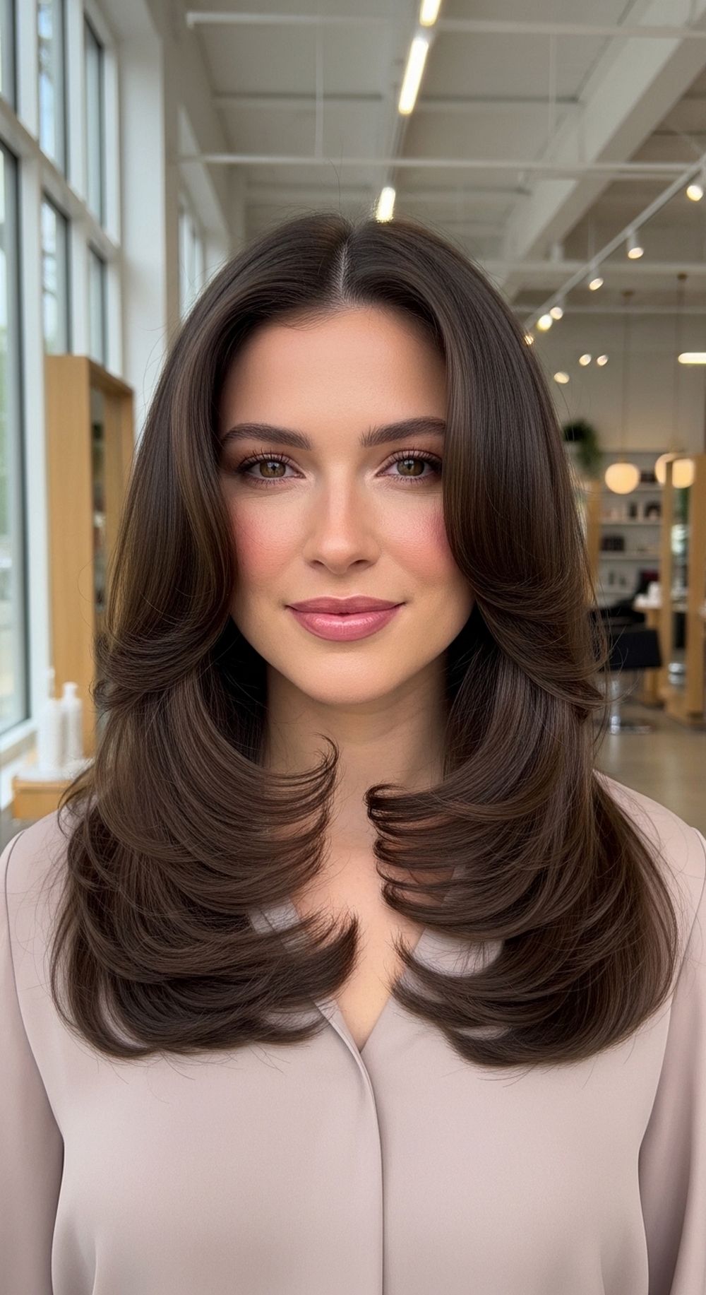 Long C Curl Layers Hairstyle