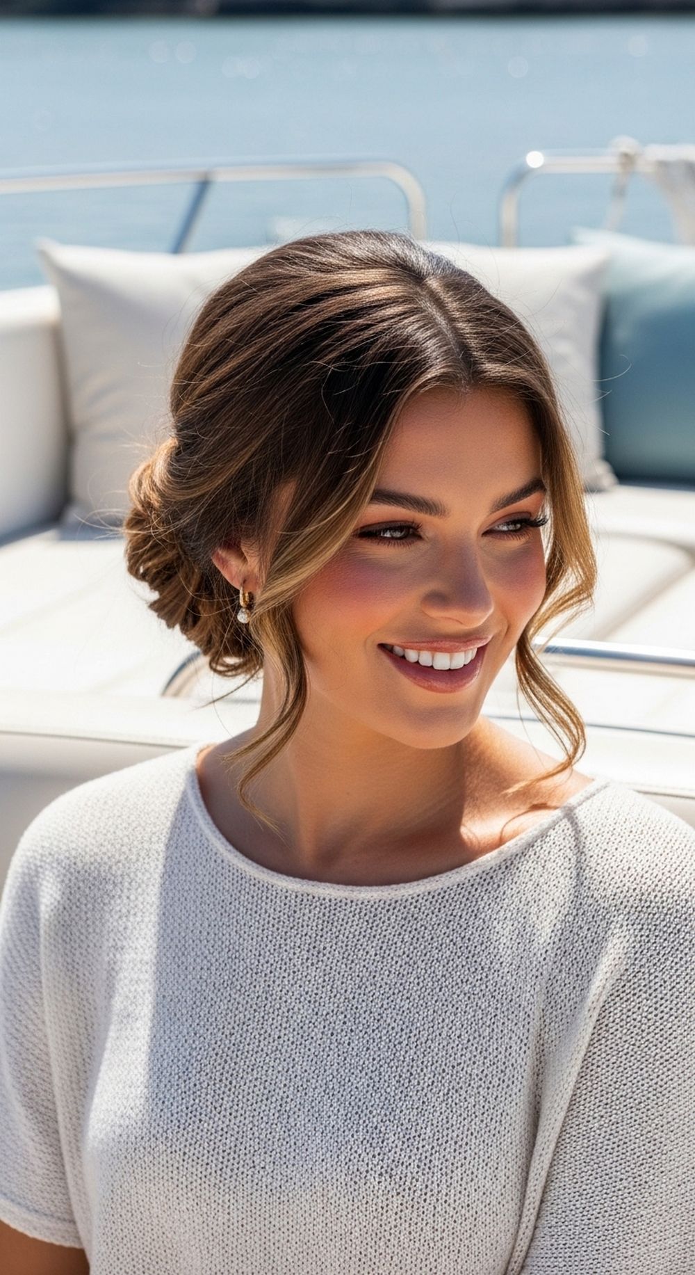 Messy Low Bun Boat Hairstyle