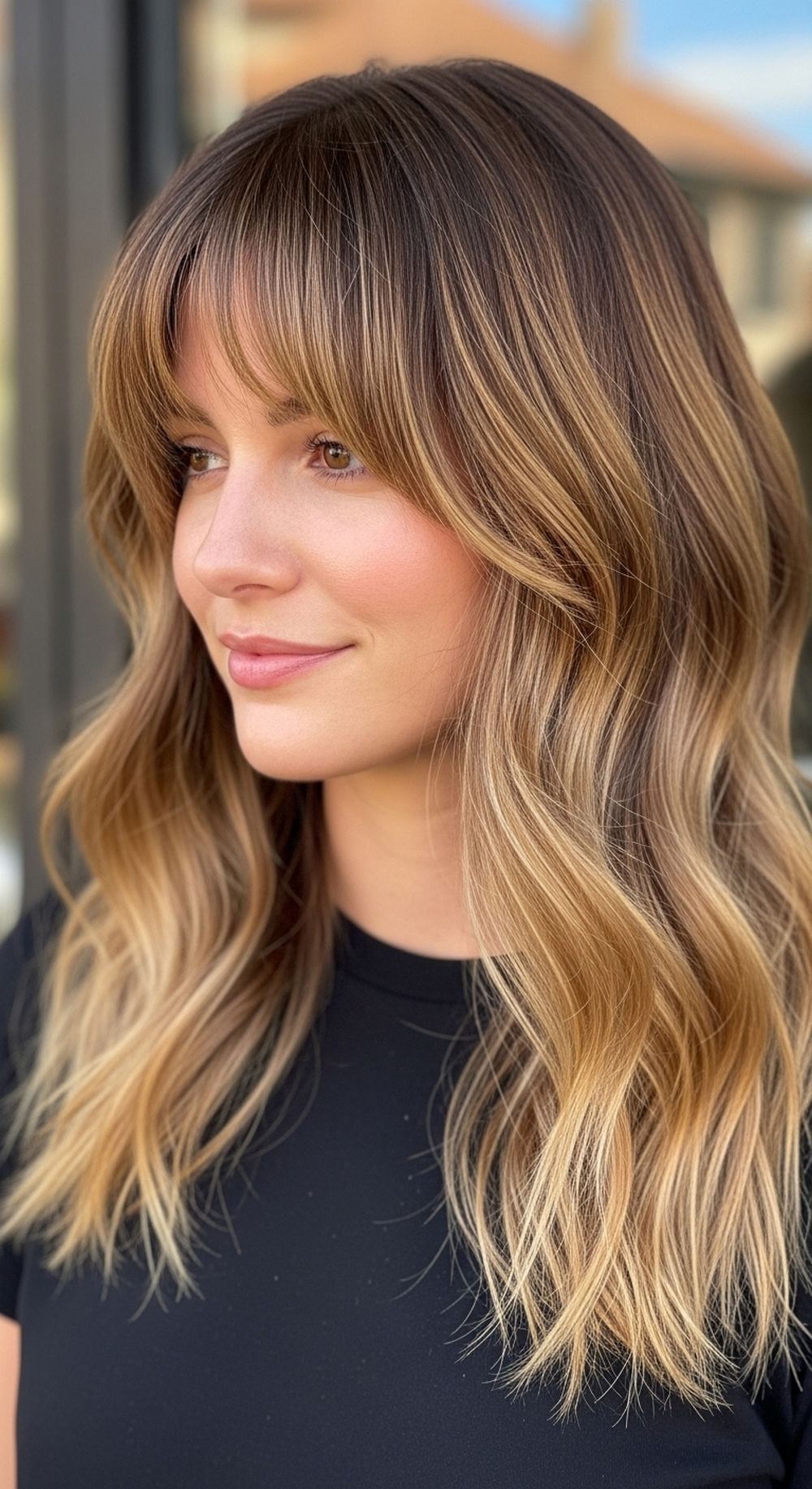 Piecey Bangs with Soft Waves Hairstyle