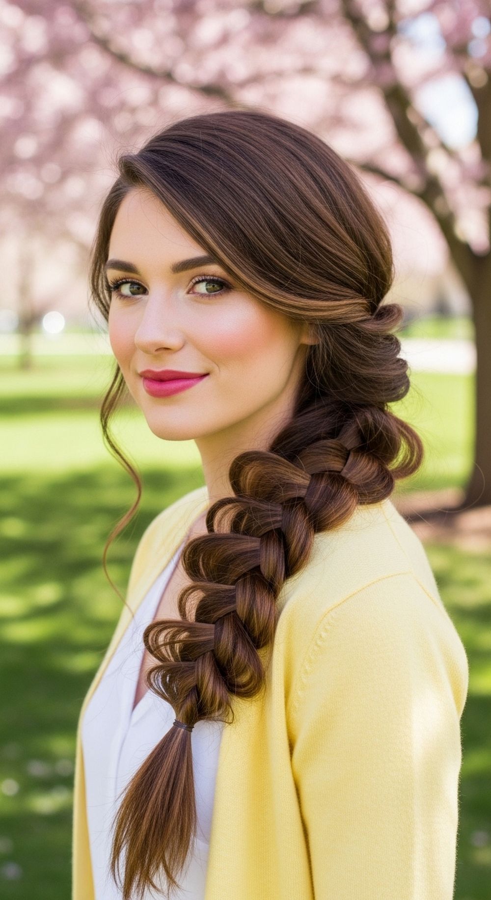 Side Braid Spring Hairstyle