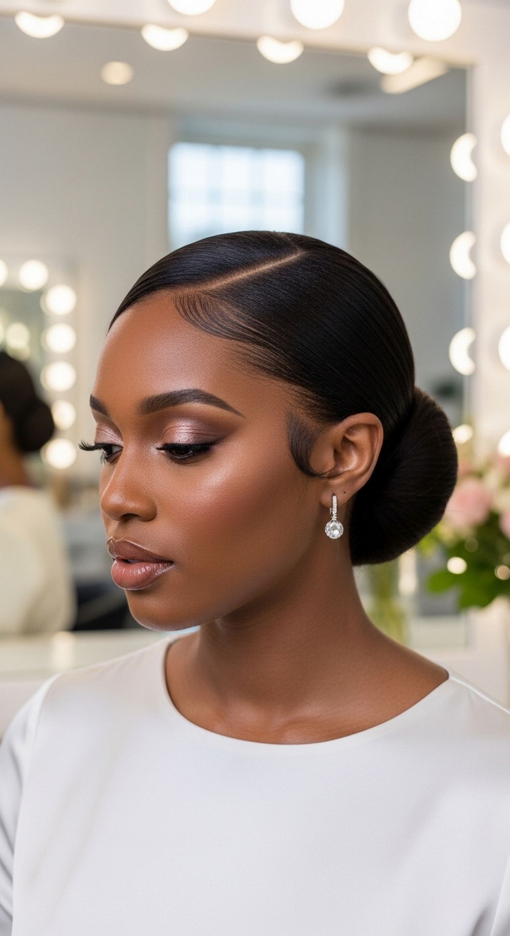 Sleek Low Bun Prom Hairstyle