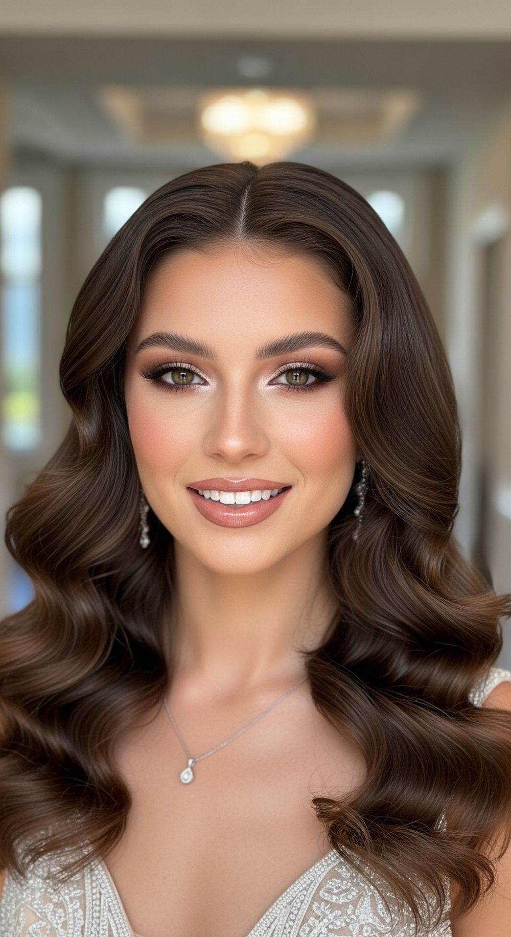 Voluminous Curly Down Prom Hairstyle