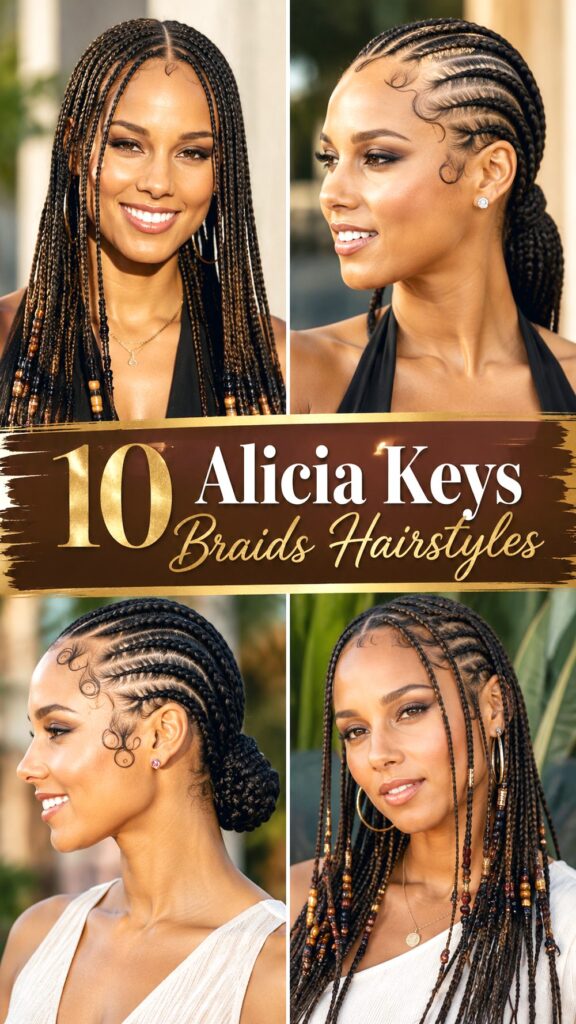 Alicia Keys Braids Hairstyles